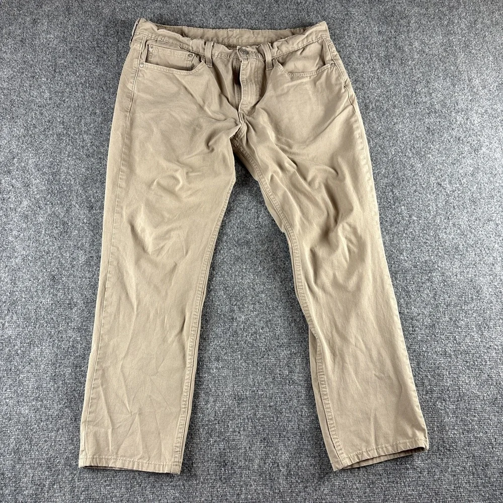 Levi's Men's 5-Pocket Khaki Pants Jean Cut Chino Tan Twill Size 34x30